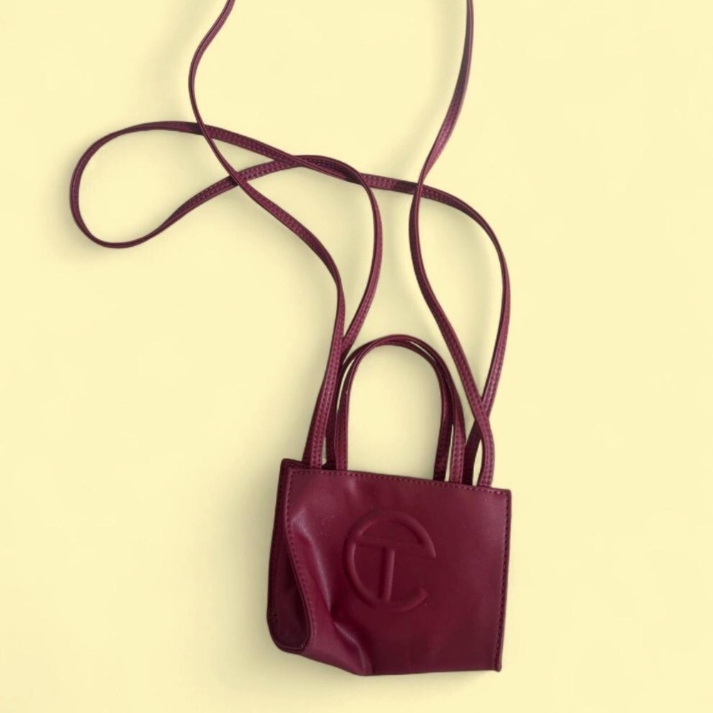 Oxblood Mini Telfar Crossbody Bag